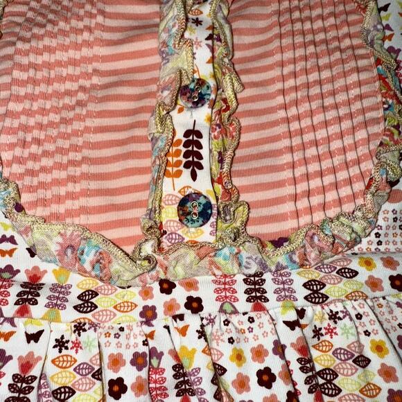 Matilda Jane Sz 6 Friends Forever CORNELIA LIBBY TOP SHIRT Floral Tree Stripe - Picture 3 of 9